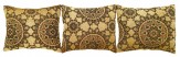 Vintage American Tapestry Circle Pillow - Item #  1554,1555,1556 - 1-8 H x 1-6 W -  Circa 1960