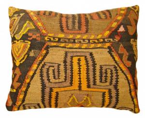 Vintage Turkish Turkish Kilim Rug Pillow - Item #  1563 - 1-10 H x 1-6 W -  Circa 1940