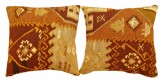 Vintage Turkish Turkish Kilim Rug Pillow - Item #  1565,1566 - 1-5 H x 1-5 W -  Circa 1940