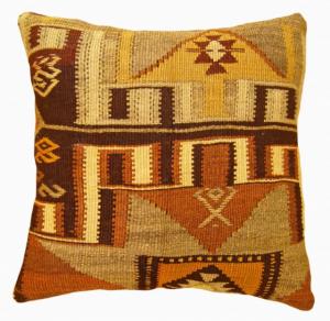 Vintage Turkish Turkish Kilim Rug Pillow - Item #  1567 - 1-6 H x 1-5 W -  Circa 1940