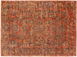 Antique Persian Sarouk - Item #  23455 - 11-9 H x 8-7 W -  Circa 1920