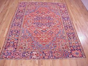 Antique Persian Heriz - Item #  23468 - 9-9 H x 7-1 W -  Circa 1920