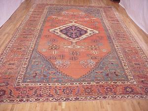 Antique Persian Serapi - Item #  23735 - 18-7 H x 11-7 W -  Circa 1890