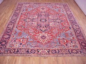 Antique Persian Heriz - Item #  23759 - 12-9 H x 9-9 W -  Circa 1920