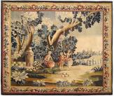 Period Antique French Rustic Tapestry - Item #  24487 - 6-3 H x 7-2 W -  Circa 19th Century
