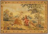 Period Antique French Romantic Tapestry - Item #  24775 - 3-3 H x 4-10 W -  Circa Late 19th Century