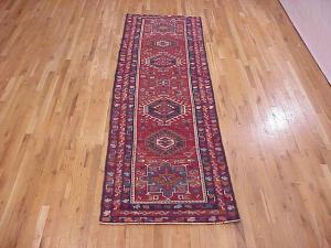 Antique Persian Heriz Karaja - Item #  24828 - 10-9 H x 3-0 W -  Circa 1920