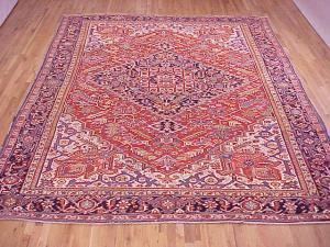 Antique Persian Heriz - Item #  24892 - 12-3 H x 9-8 W -  Circa 1920