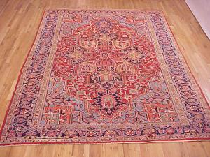 Antique Persian Heriz - Item #  24914 - 11-3 H x 8-0 W -  Circa 1920