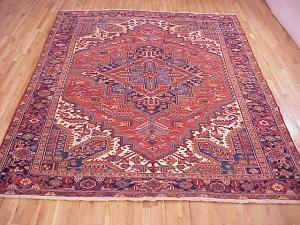 Vintage Persian Heriz - Item #  24925 - 11-5 H x 8-8 W -  Circa 1930