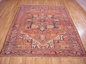 Antique Persian Heriz - Item #  24928 - 11-4 H x 8-0 W -  Circa 1920