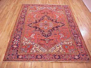 Vintage Persian Heriz - Item #  24930 - 11-0 H x 7-5 W -  Circa 1930