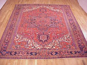 Vintage Persian Heriz Karaja - Item #  25084 - 11-9 H x 9-4 W -  Circa 1930