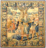 Period Antique Brussels Old Testament Tapestry - Item #  25411 - 11-3 H x 10-10 W -  Circa 17th Century