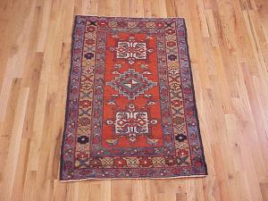 Vintage Persian Heriz - Item #  25590 - 4-3 H x 2-8 W -  Circa 1930