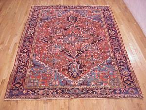 Vintage Persian Heriz - Item #  26291 - 9-6 H x 6-10 W -  Circa 1920