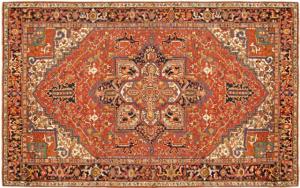 Vintage Persian Heriz - Item #  26460 - 11-6 H x 8-2 W -  Circa 1930