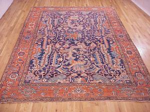 Antique Persian Heriz - Item #  26470 - 12-4 H x 8-8 W -  Circa 1920