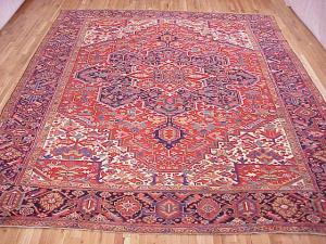 Antique Persian Heriz - Item #  26995 - 14-4 H x 11-3 W -  Circa 1920