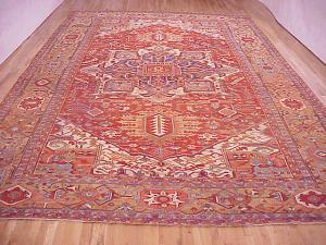 Antique Persian Serapi - Item #  27378 - 18-5 H x 11-9 W -  Circa 1900