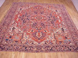 Antique Persian Serapi - Item #  27381 - 12-7 H x 10-8 W -  Circa 1890