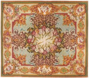 Antique French Aubusson - Item #  27420 - 15-0 H x 13-6 W -  Circa 19th Century