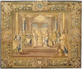 Period Antique French New Testament Tapestry - Item #  27468 - 11-0 H x 11-0 W -  Circa 17th Century