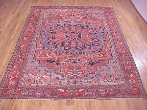 Antique Persian Heriz - Item #  28237 - 11-2 H x 8-0 W -  Circa 1920