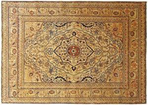 Antique Persian Tabriz Hadji Jalili - Item #  28388 - 5-8 H x 4-2 W -  Circa 1890