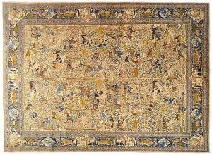 Antique Persian Tabriz - Item #  28606 - 18-0 H x 13-9 W -  Circa 1900