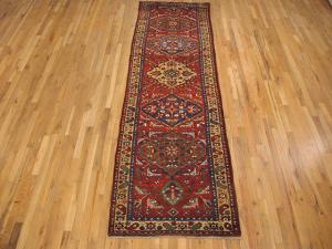 Antique Persian Heriz Karaja - Item #  28698 - 10-7 H x 3-0 W -  Circa 1920