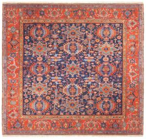 Antique Persian Heriz Karaja - Item #  28870 - 8-0 H x 8-5 W -  Circa 1920