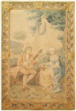 Period Antique French Aubusson Tapestry - Item #  29164 - 9-5 H x 5-5 W -  Circa Late 19th Century
