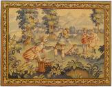 Period Antique French Allegorical Tapestry - Item #  29263 - 4-0 H x 4-10 W -  Circa Late 19th Century