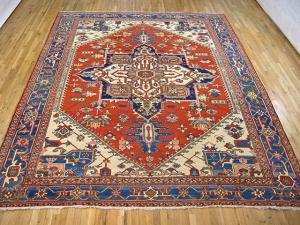 Antique Persian Serapi - Item #  29608 - 12-8 H x 9-8 W -  Circa 1900