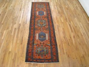 Antique Persian Heriz Karaja - Item #  29630 - 10-7 H x 3-0 W -  Circa 1920