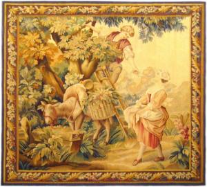 Period Antique French Tapestry - Item #  29706 - 6-3 H x 6-2 W -  Circa Late 19th Century