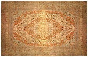 Antique Persian Tabriz - Item #  31093 - 17-0 H x 13-0 W -  Circa 1910