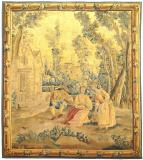 Period Antique Flemish Rustic Tapestry - Item #  31155 - 7-10 H x 6-7 W -  Circa 19th Century