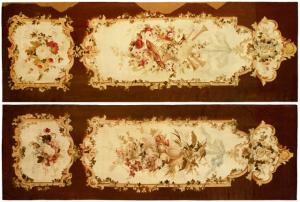 Antique French Aubusson - Item #  31976,31977 - 3-9 H x 11-9 W -  Circa 1880