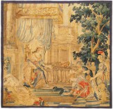 Period Antique Flemish Tapestry - Item #  32197 - 7-2 H x 7-2 W -  Circa 17th Century
