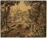 Antique French Verdure Landscape Tapestry - Item #  32308 - 6-0 H x 6-5 W -  Circa 17th Century