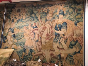 Period Antique Flemish Flemish Tapestry - Item #  32433 - 8-3 H x 7-8 W -  Circa 17th Century