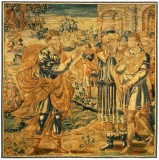 Antique Flemish Historical Tapestry - Item #  35213 - 8-6 H x 7-9 W -  Circa Late 16th Century
