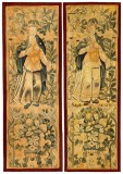 Antique Flemish Flemish Tapestry - Item #  352142,352145 - 5-0 H x 2-0 W -  Circa 17th Century