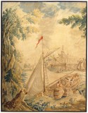 Antique French Tapestry - Item #  35215 - 10-1 H x 7-2 W -  Circa Late 17th Century