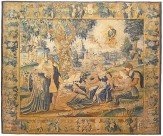 Period Antique Flemish Tapestry - Item #  35503 - 11-0 H x 12-6 W -  Circa 18th Century