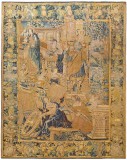 Period Antique Flemish Tapestry - Item #  35504 - 13-1 H x 9-0 W -  Circa 17th Century