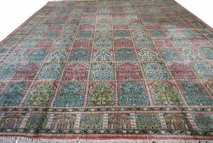 New Indian Reproduction Art Silk Kashmir - Item #  37008 - 21-8 H x 14-7 W -  Circa New