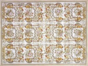 New Indian Reproduction Aubusson - Item #  37104 - 21-1 H x 13-8 W -  Circa New